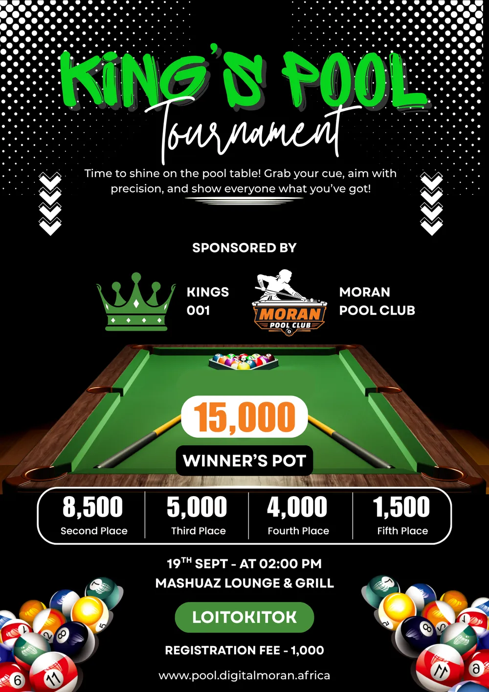 King's Pool Tournament poster